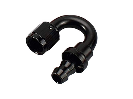 Нажмите на конец шланга 180°